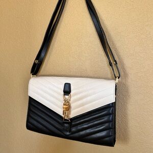 Pierre Cardin Black and White Crossbody Bag